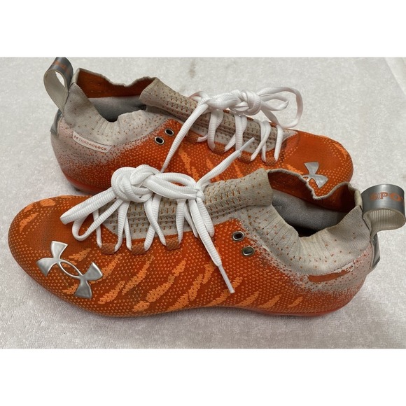 Under Armour Spotlight Lux mc ThreadLock Orange Football Cleats 11.5 - Picture 1 of 8